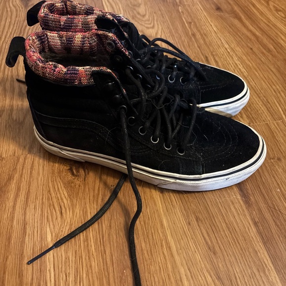 Vans Shoes - Vans Black and Pink High-Top Sneakers